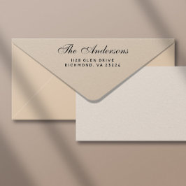 Tampons Encreurs Script élégant Nom de famille Adresse de retour