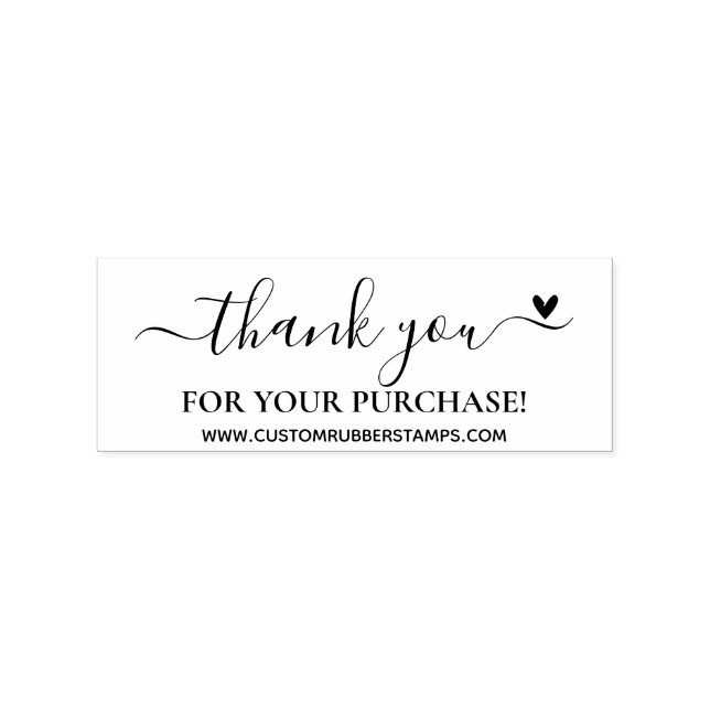 Tampons Encreurs Script Flourish Merci pour acheter coeur (Impression)