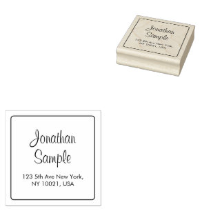 Tampons Encreurs Script main Nom du Modèle personnalisé Adresse de 