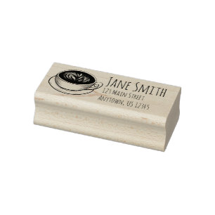 Tampons Encreurs Seattle Coffee Cup Latte Adresse personnalisée