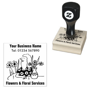 Tampons Encreurs Services Floraux, Timbre en Caoutchouc de Fleurist