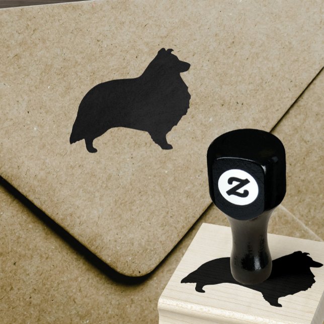 Tampons Encreurs Shetland Sheepdog Sheltie Chien race Silhouette (Créateur téléchargé)