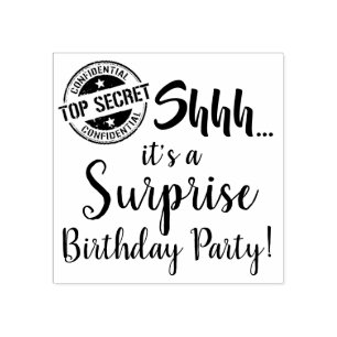 Tampons Encreurs Shhh… C'est une fête d'anniversaire de surprise