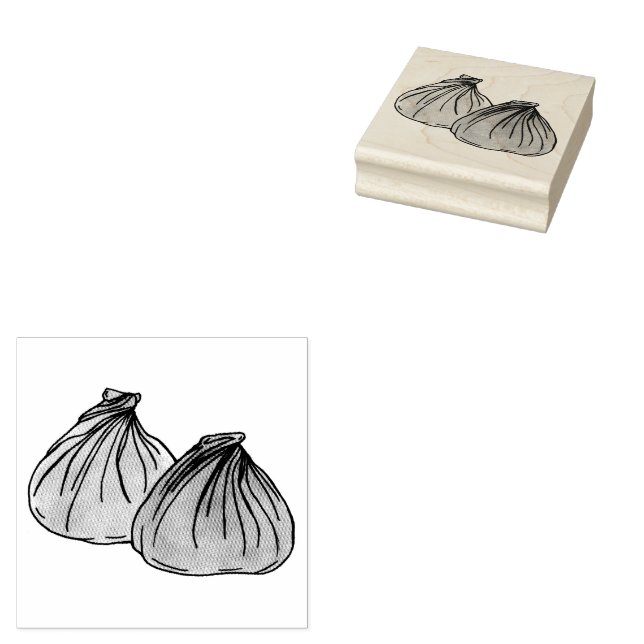 Tampons Encreurs Shumai Chinois Cantonais Nourriture Dim Sum Dumpli (Tamponné)