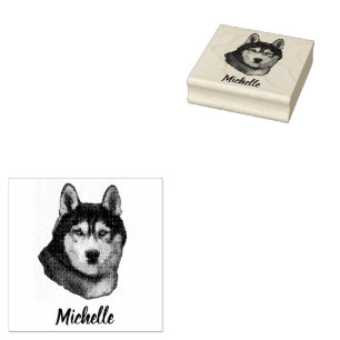 Tampons Encreurs Siberian Husky Personnalisé