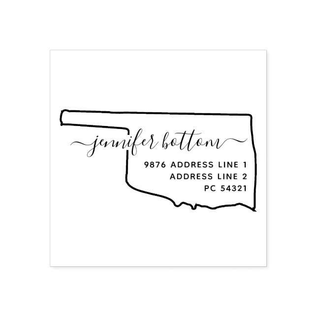 Tampons Encreurs Signature de la carte de l'Oklahoma (Impression)