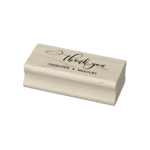Tampons Encreurs Signature du nom personnalisé du Merci mariage