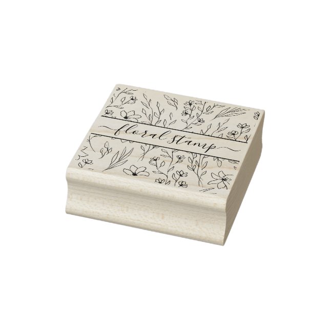 Tampons Encreurs Signature entre la texture florale (Tampon)