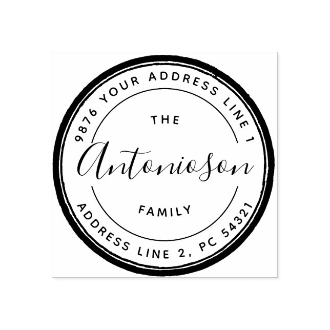 Tampons Encreurs Signature minimale du cercle (Impression)