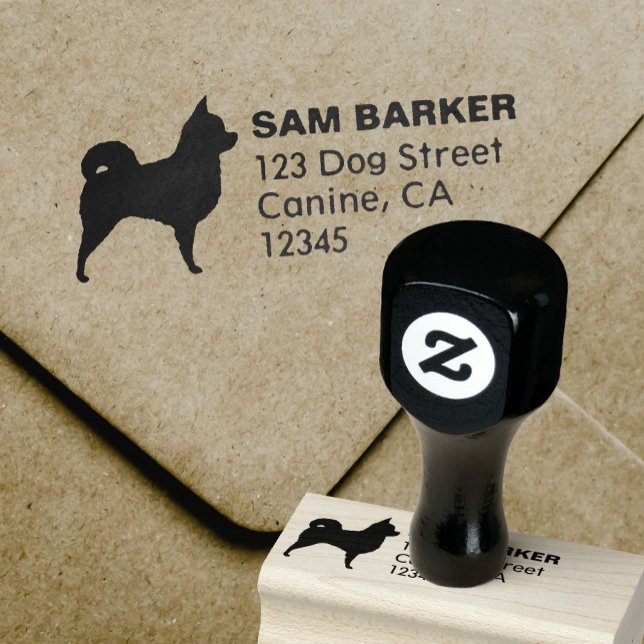 Tampons Encreurs Silhouette Chihuahua Dog Longhahua Adresse de reto (Créateur téléchargé)