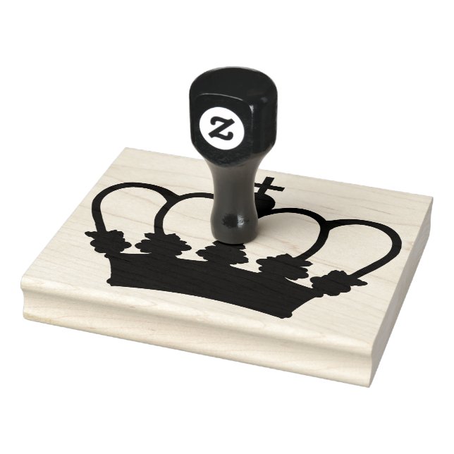 Tampons Encreurs Silhouette de couronne, Timbre en caoutchouc de 4" (Tampon)