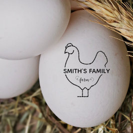 Tampons Encreurs Silhouette de poulet personnalisé Oeuf Mini timbre