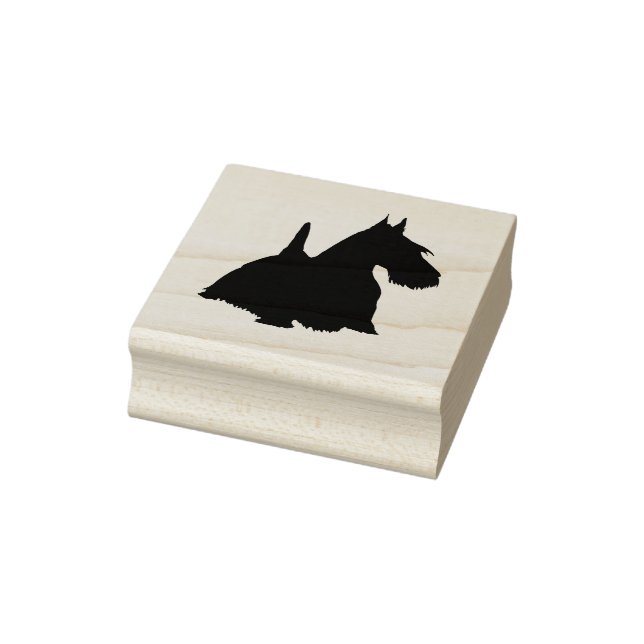 Tampons Encreurs Silhouette en terrier écossais/vue frontale (Tampon)