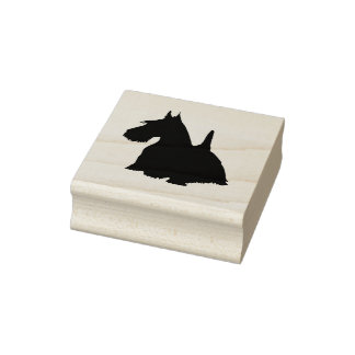 Tampons Encreurs Silhouette en terrier écossais/vue frontale