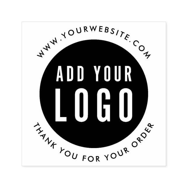 Tampons Encreurs Simple Ajouter Votre Logo Site Web Merci d'affaire (Impression)