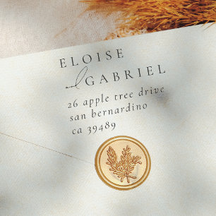 Tampons Encreurs Simple Boho Modern Minimal Mariage Adresse de reto