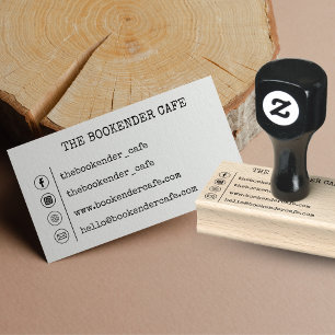 Tampons Encreurs Simple Carte de visite d'entreprise Médias sociaux