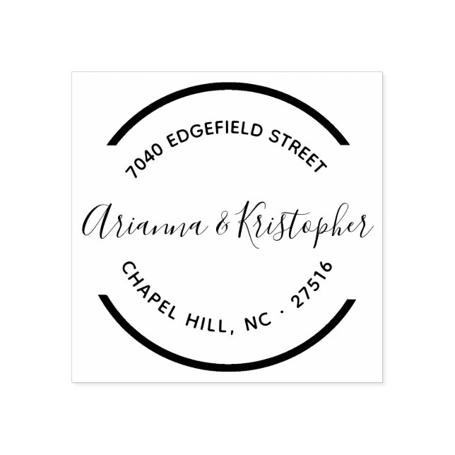 Tampons Encreurs Simple Circle Nettoyer et effacer M & Mme. (Impression)