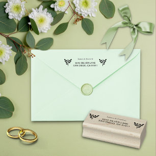 Tampons Encreurs Simple Eucalyptus Botanique Feuille Timbre d'Art B