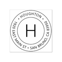 Simple Moderne Monogramme Adresse de retour