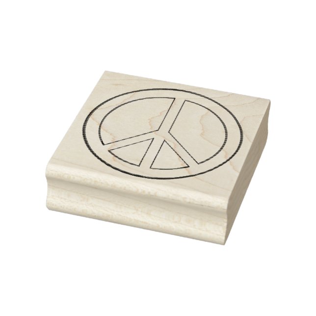 Tampons Encreurs Simple Peace Sign Outline Dessin sur timbres en ca (Tampon)