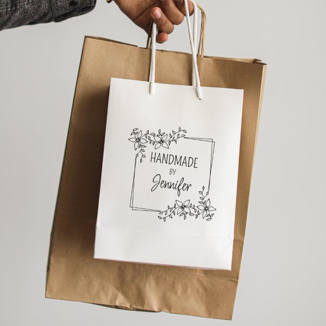 Tampons Encreurs Simple sur mesure, artisanal, Floral (Créateur téléchargé)