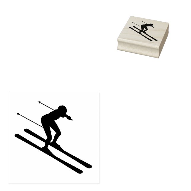 Tampons Encreurs Ski Ski Montagnes Skier Sports d'hiver (Tamponné)