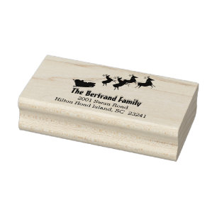 Tampons Encreurs Sleigh Custom de Reindeigh de Noël Père Noël
