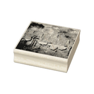 Tampons Encreurs SlipperyJoe NYC graffiti lune entourée de tourbill