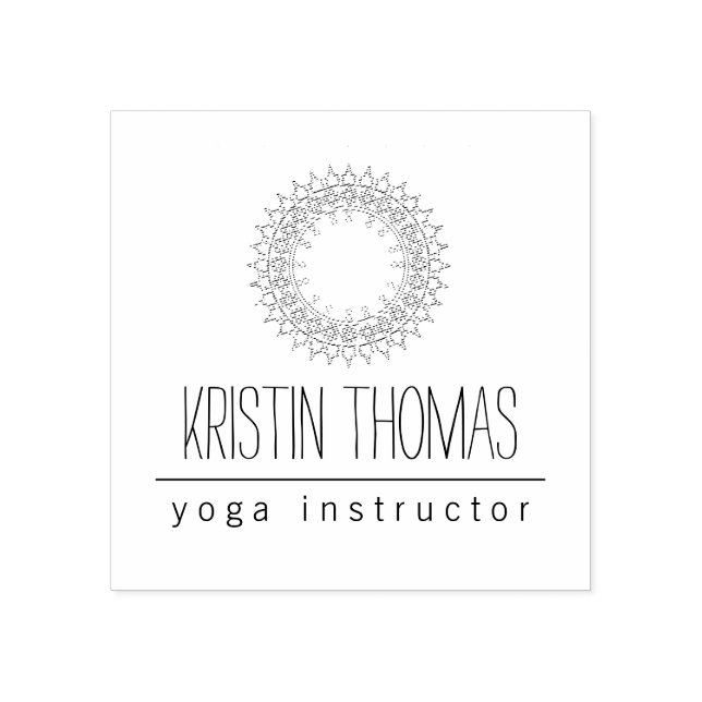 Tampons Encreurs Soleil bohème Mandala personnalisé (Impression)