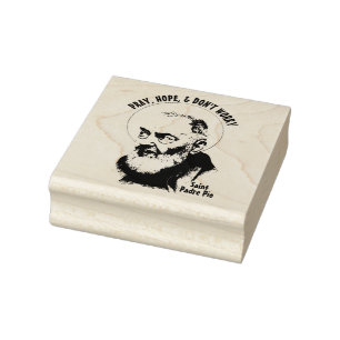 Tampons Encreurs St Padre Pio Capuchin Prêtre Caoutchouc Caoutchouc