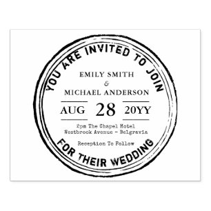 Tampons Encreurs Stamp Rustique Faire-part de mariage INK Trending 