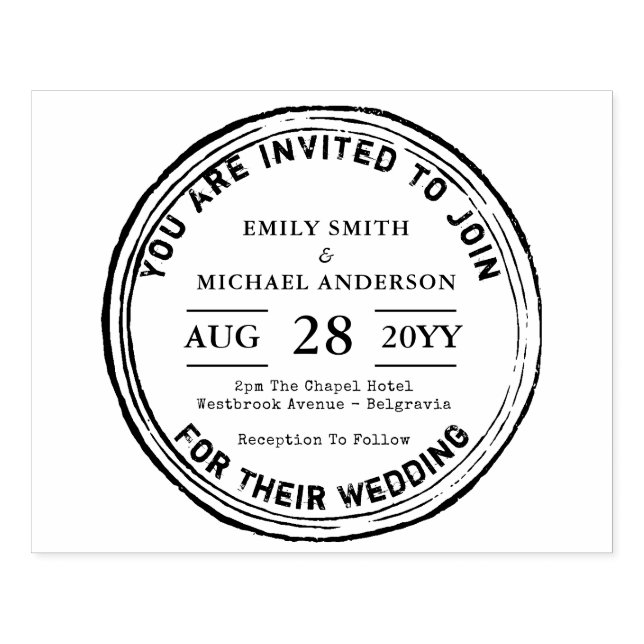 Tampons Encreurs Stamp Rustique Faire-part de mariage INK Trending  (Impression)