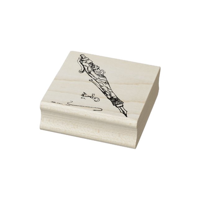 Tampons Encreurs Steampunk Gears Fountain Stylo en caoutchouc (Tampon)