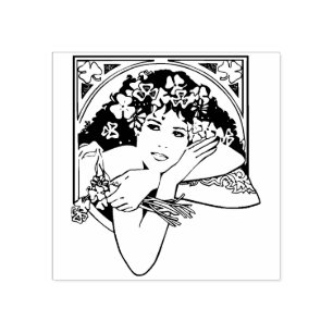Tampons Encreurs Style Art Nouveau Timbre en caoutchouc