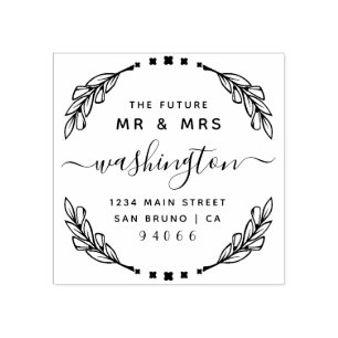 Tampons Encreurs Stylish Calligraphy Future M & Mme Adresse de reto