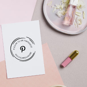 Tampons Encreurs Suivez-nous/moi sur Pinterest, médias sociaux