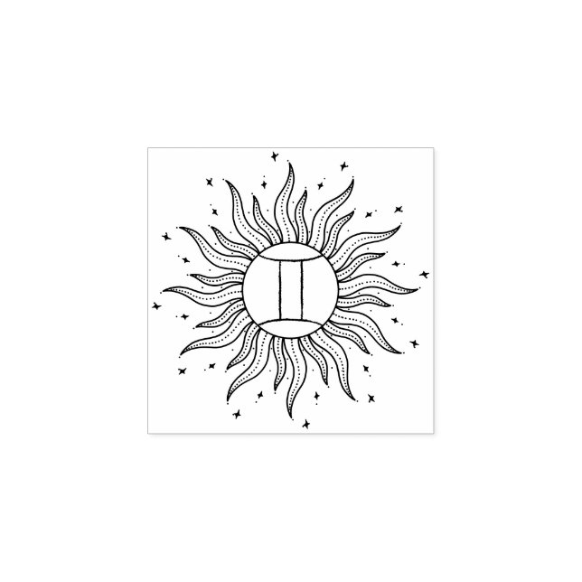 Tampons Encreurs Sun Horoscope Gemini (Impression)