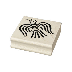 Tampons Encreurs Symbole corbeau de bannière viking