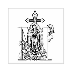 Tampons Encreurs Symbole marial de la Vierge catholique Marie Guada
