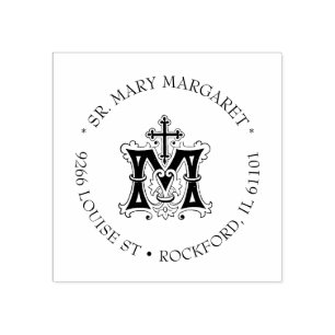 Tampons Encreurs Symbole marial de la Vierge catholique Religieux