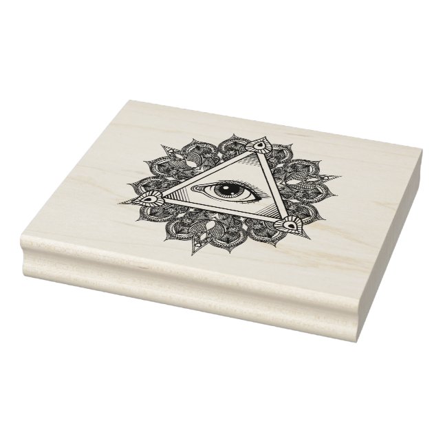 Tampons Encreurs Symbole pyramide des yeux Doodle (Tampon)