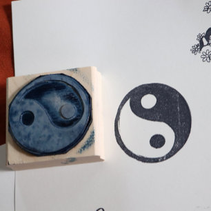 Tampons Encreurs SYMBOLE YIN Yang Foncé et Lumière