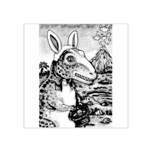 TAMPONS ENCREURS T-REX TYRANNOSAURUS, POMPIER EN CAOUTCHOUC DE DINO
