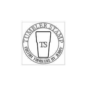 Tampons Encreurs Tasse Mug avec Lettre Monogramme