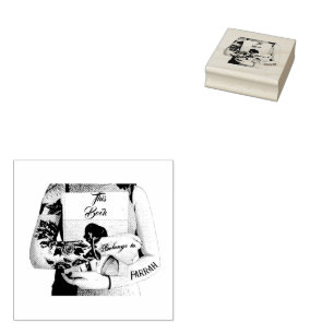 Tampons Encreurs Tattoo Bookworm Livre Propriété Enk Timbre