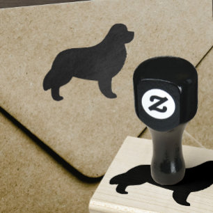 Tampons Encreurs Terre-Neuve race de chiens Silhouette Newf