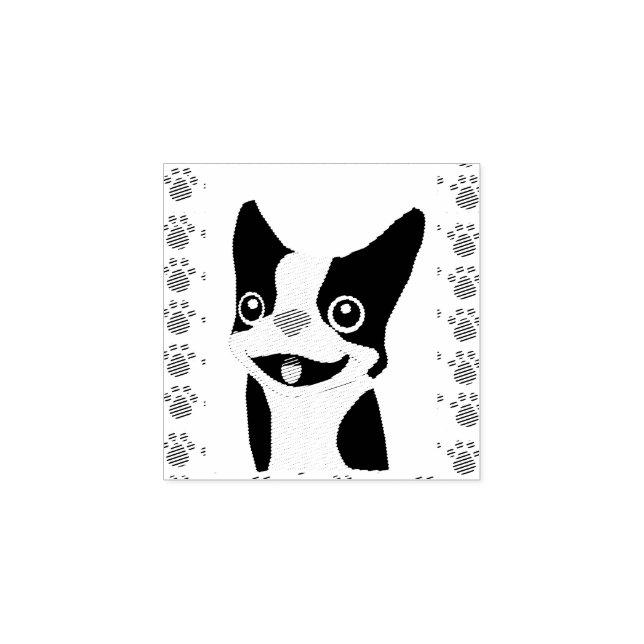 Tampons Encreurs Terrier de Boston (Impression)