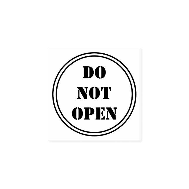 Tampons Encreurs Texte personnalisé N'Ouvre Pas Le Timbre D'Art En  (Impression)