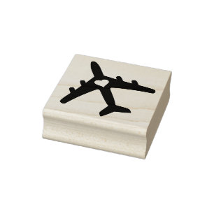 Tampons Encreurs Thème Voyage Avion Coeur Destination Mariage